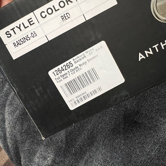 Anthony Wang Chunky Wedge Raisin Sneakers - Picture 4 of 4